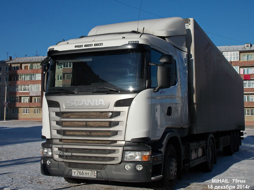 Владимирская область, № У 766 НК 33 — Scania ('2013) G360