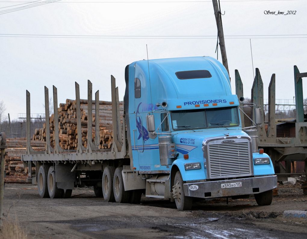 Приморский край, № А 593 АО 125 — Freightliner FLD 120 Classic — Фото —  Фототрак