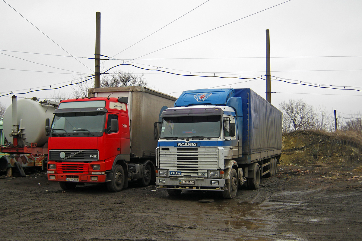 Луганская область, № ВВ 1091 СА — Scania (II) R113M; Луганская область, № ВВ 9261 СА — Volvo ('1993) FH-Series