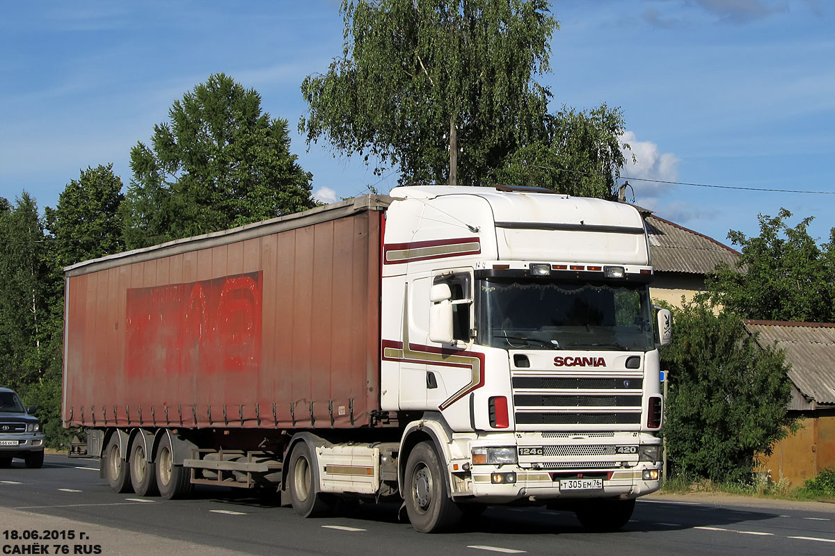 Ярославская область, № Т 305 ЕМ 76 — Scania ('1996) R124G