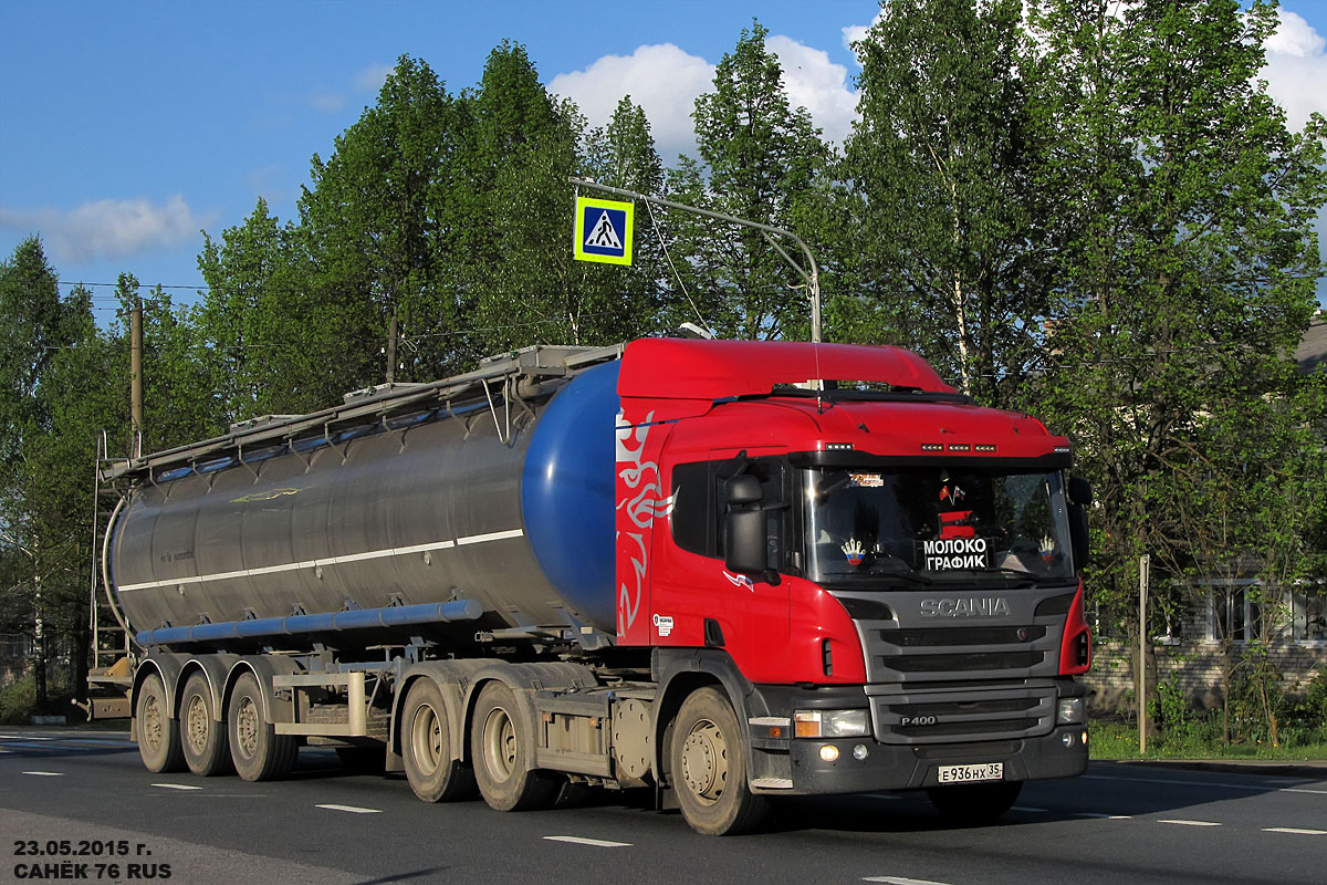 Вологодская область, № Е 936 НХ 35 — Scania ('2011) P400
