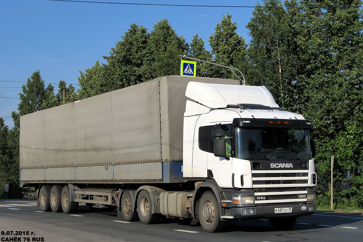 Вологодская область, № Е 487 ОУ 35 — Scania ('1996) P114G
