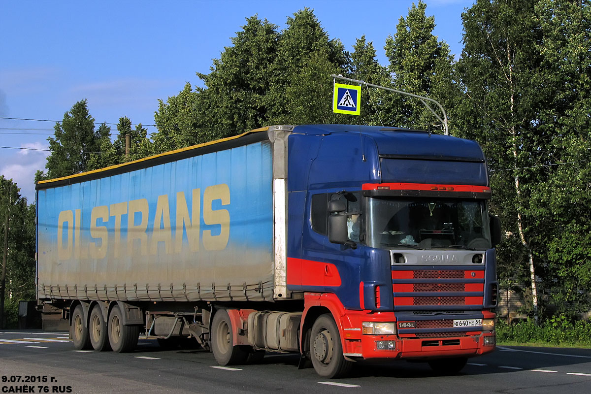 Мурманская область, № В 640 МС 51 — Scania ('1996) R144L