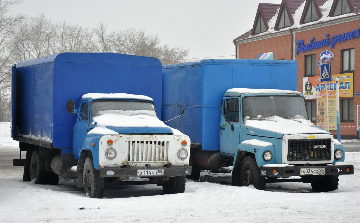 Омская область, № В 114 КН 55 — ГАЗ-53-12; Омская область, № А 034 СХ 55 — ГАЗ-3307