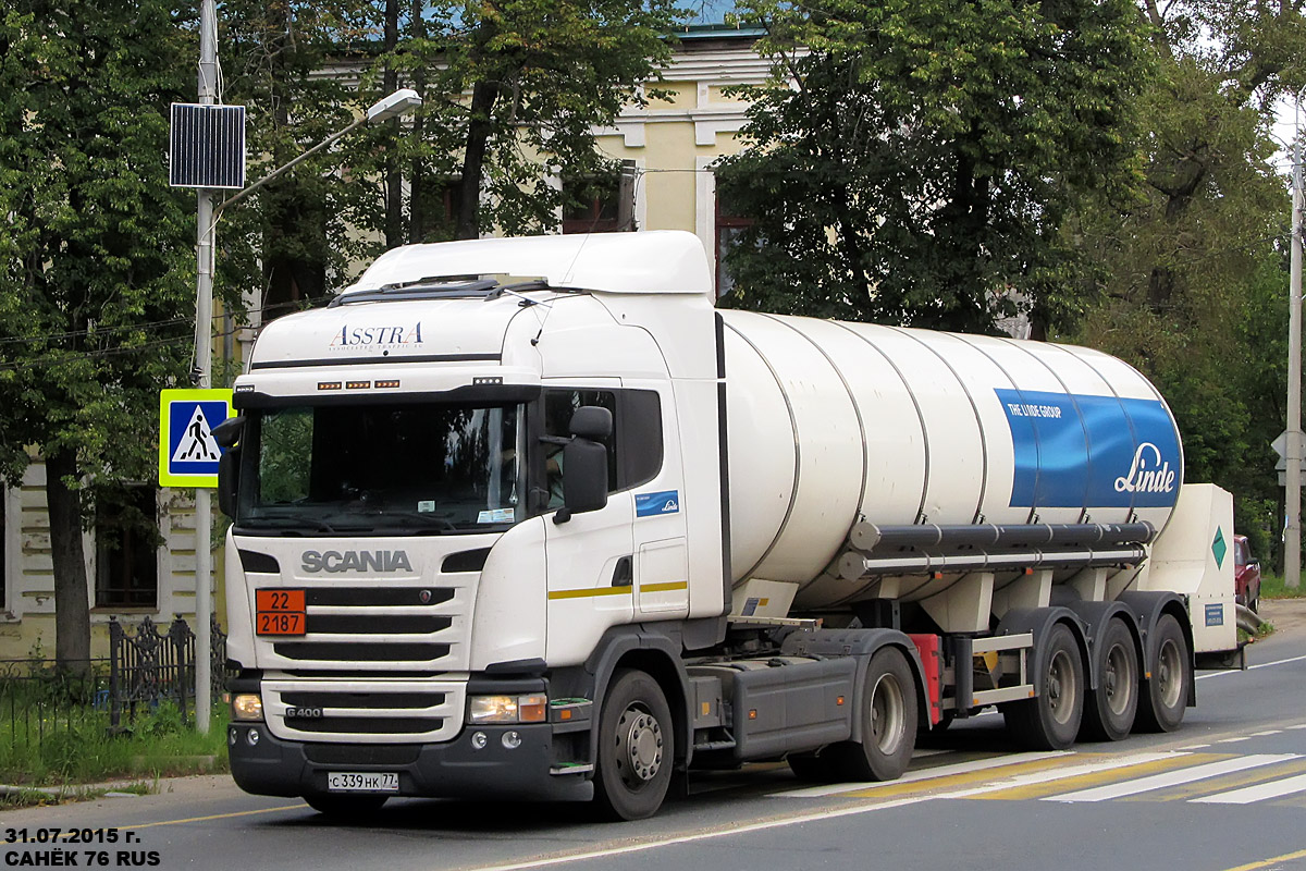 Москва, № С 339 НК 77 — Scania ('2013) G400
