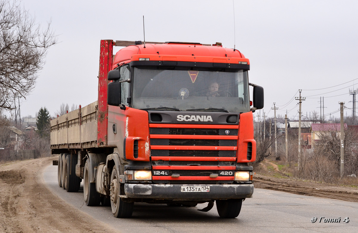 Волгоградская область, № А 135 ТА 134 — Scania ('1996) R124L