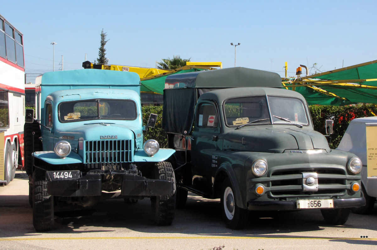 Израиль, № 14494 — Dodge (общая модель); Израиль, № 656 — Fargo (общая модель)