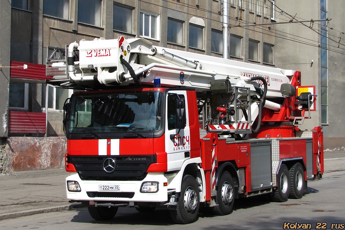 Алтайский край, № Т 222 МК 22 — Mercedes-Benz Actros ('2003); Алтайский край — День пожарной охраны 2016