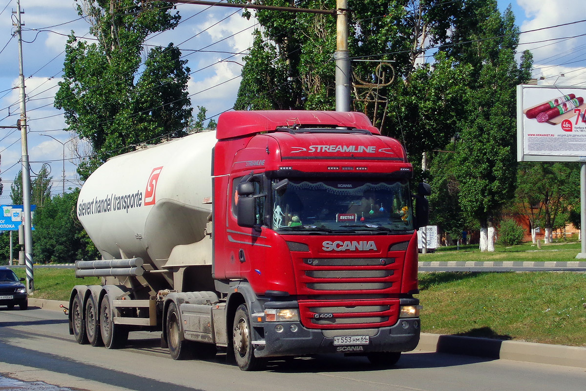 Саратовская область, № Т 553 НМ 64 — Scania ('2013) G400