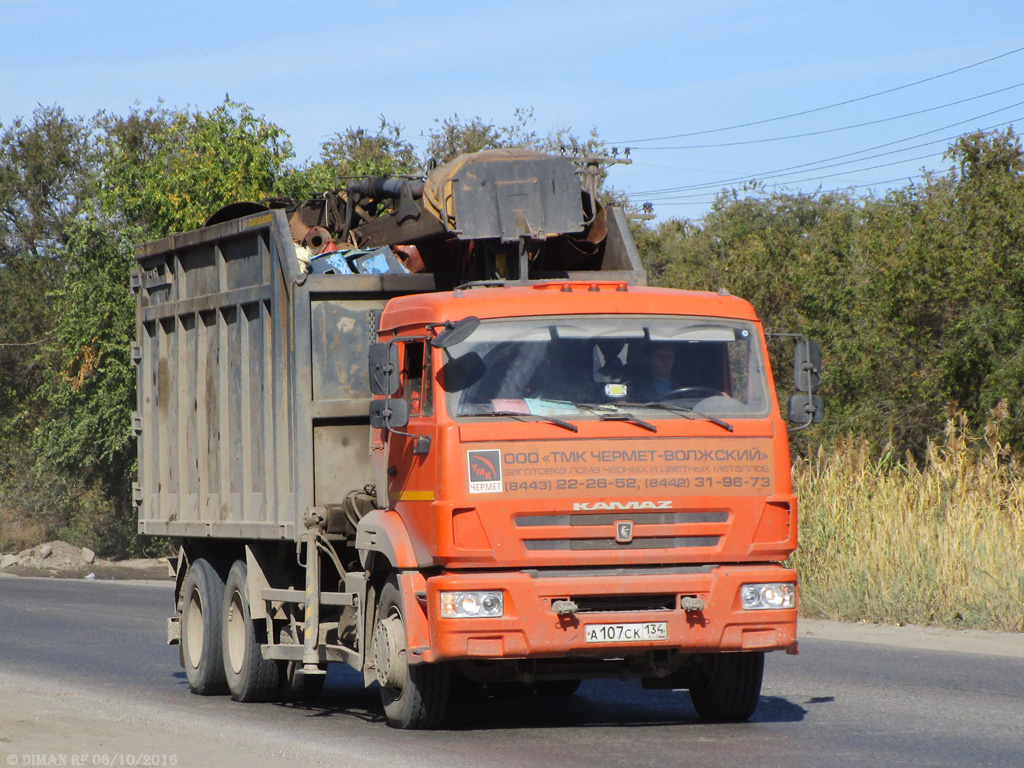 Волгоградская область, № А 107 СК 134 — КамАЗ-65115-N3(78)
