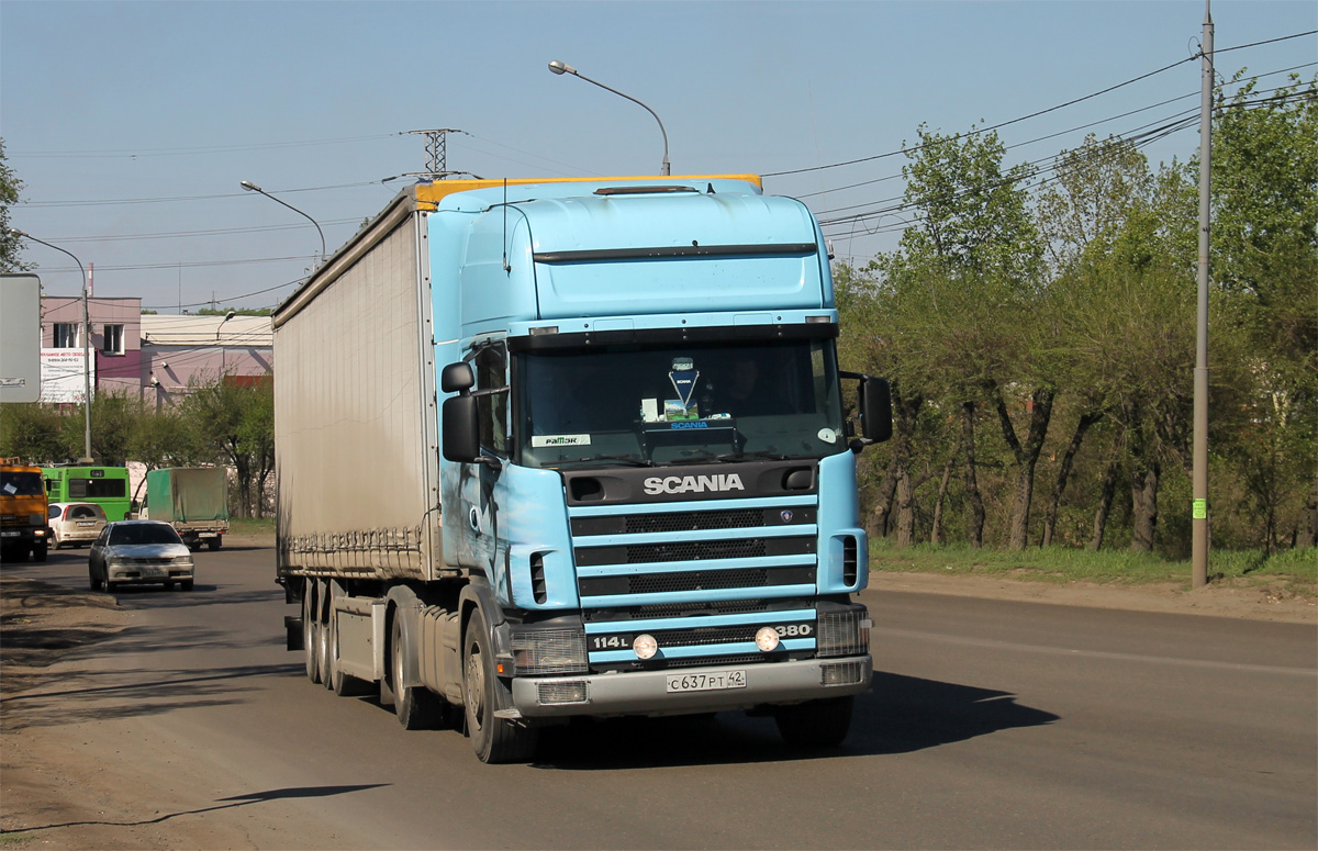 Кемеровская область, № С 637 РТ 42 — Scania ('1996) R114L