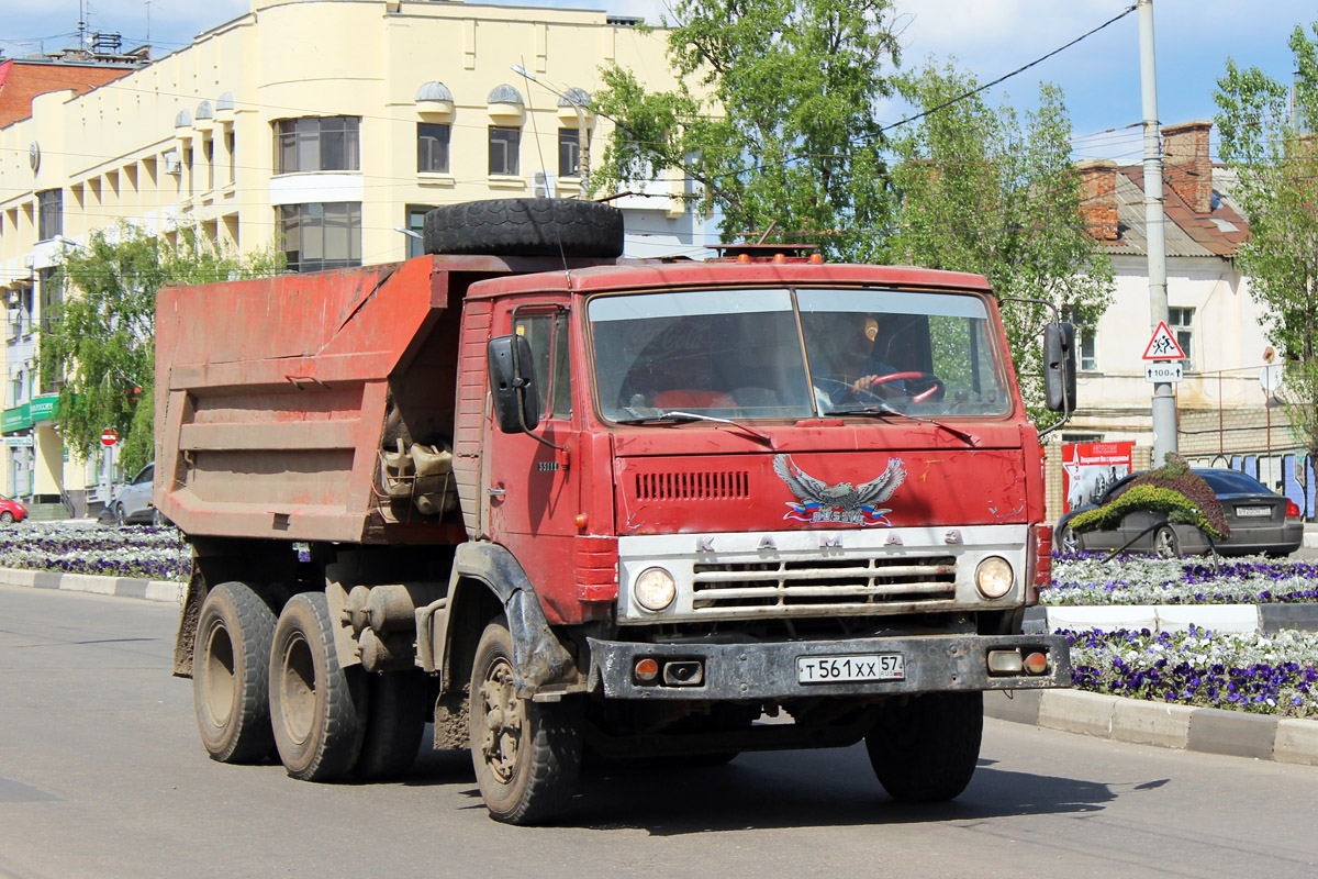 Орловская область, № Т 561 ХХ 57 — КамАЗ-55111 (общая модель)