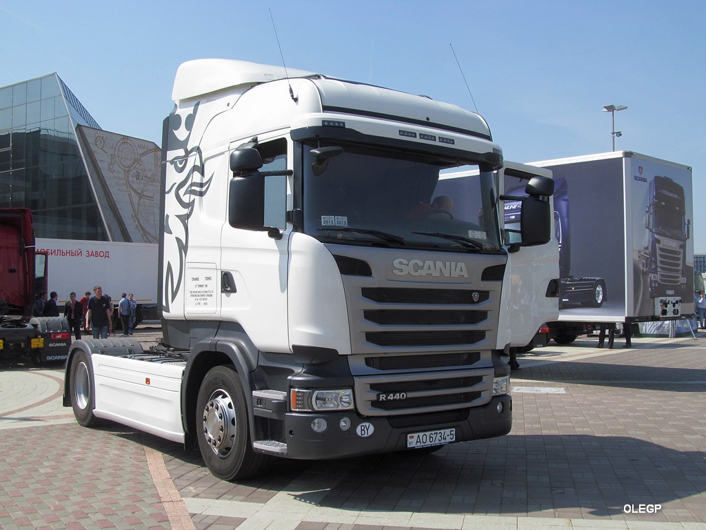Минская область, № АО 6734-5 — Scania ('2013) R440; Минск — Выставка "БАМАП-2015"