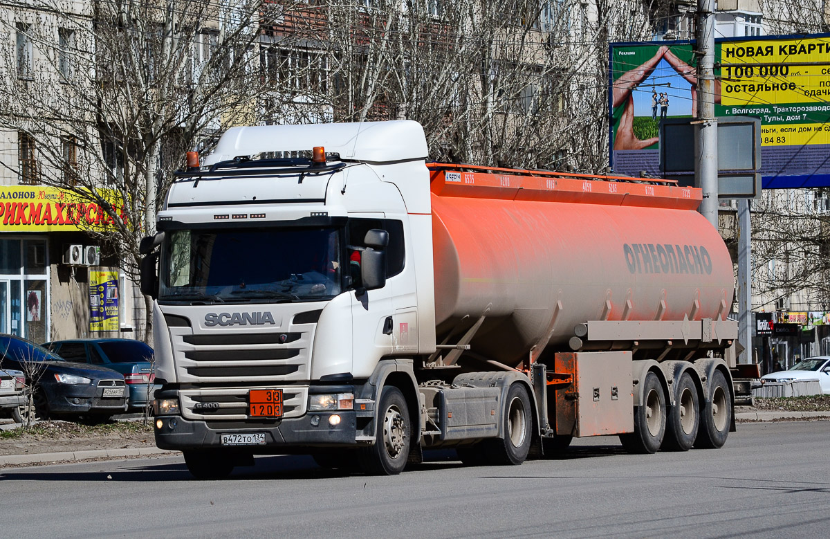 Волгоградская область, № В 472 ТО 134 — Scania ('2013) G400