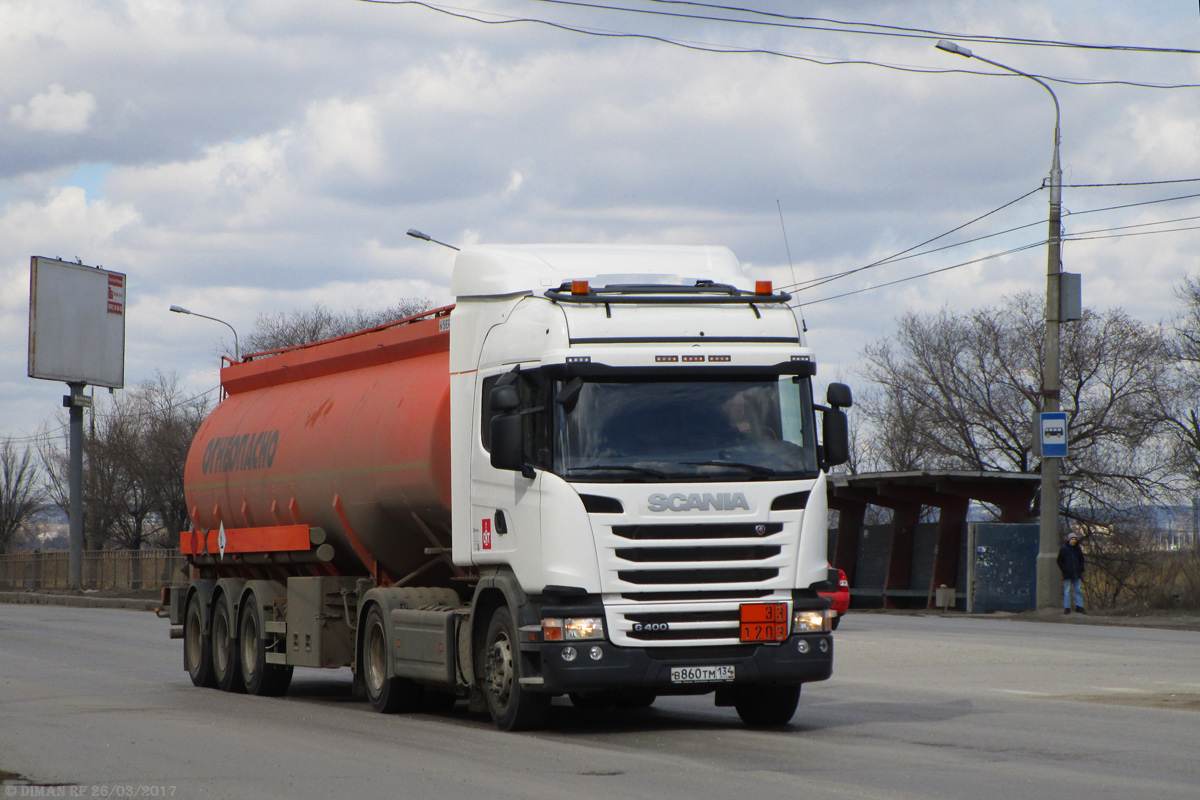 Волгоградская область, № В 860 ТМ 134 — Scania ('2013) G400