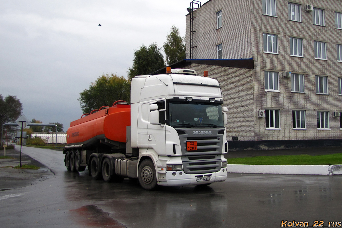 Алтайский край, № Р 758 АВ 39 — Scania ('2004, общая модель)