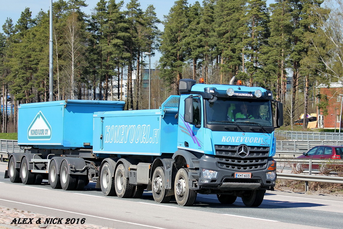 Финляндия, № KMT-603 — Mercedes-Benz Arocs (общ.м)