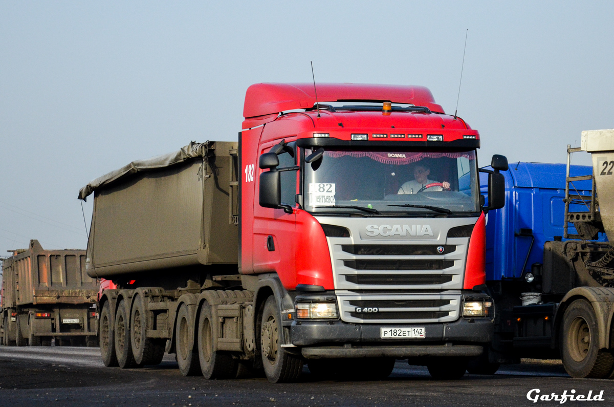 Кемеровская область, № 182 — Scania ('2013) G400; Кемеровская область, № АН 3448 42 — Schmitz Cargobull S.KI (общая модель)
