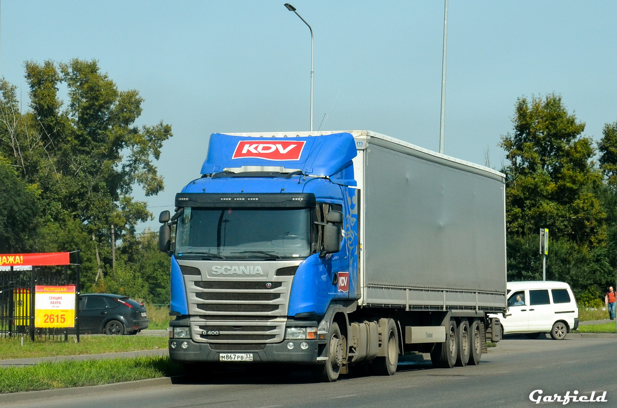 Владимирская область, № М 867 РВ 33 — Scania ('2013) G400