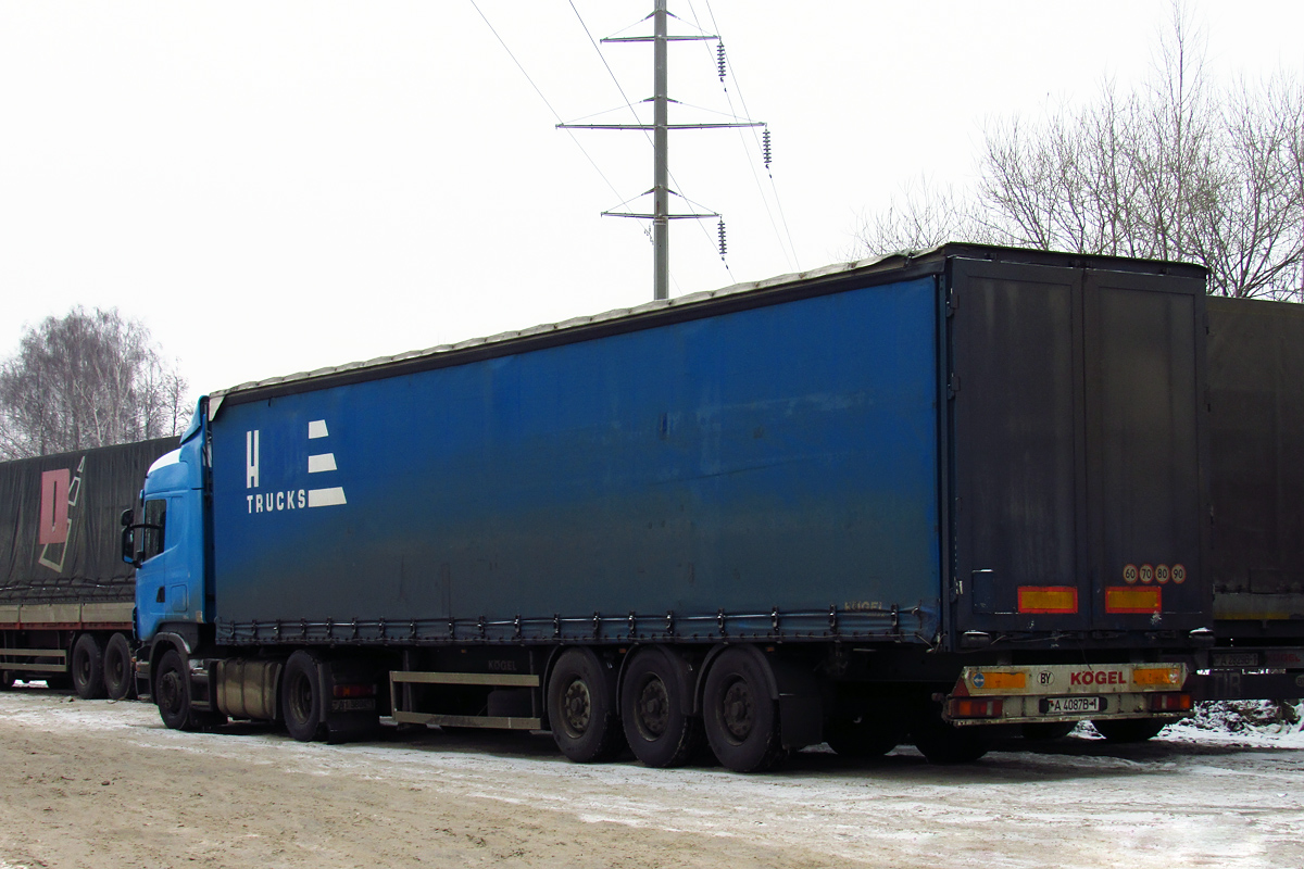 Брестская область, № АІ 3804-1 — Scania ('2009) R420; Брестская область, № А 4087 В-1 — Kögel (общая модель)