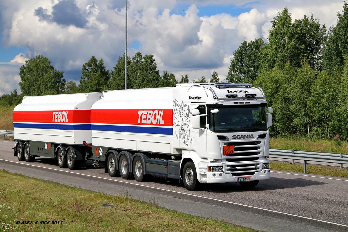Финляндия, № BTT-638 — Scania ('2013) R580