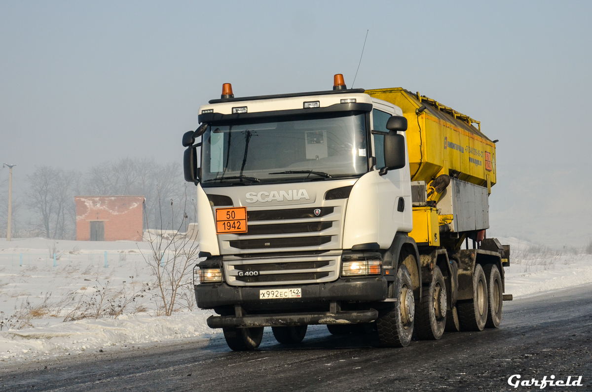 Кемеровская область, № Х 992 ЕС 142 — Scania ('2013) G400