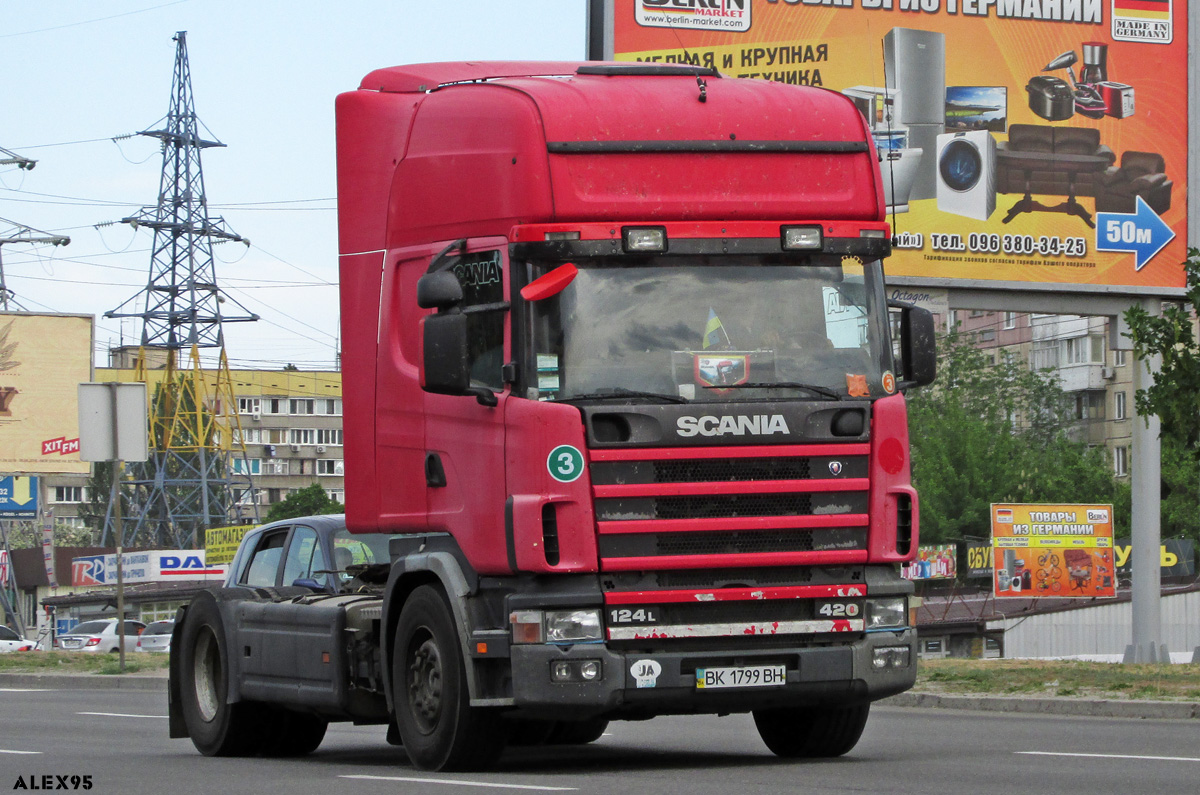 Ровненская область, № ВК 1799 ВН — Scania ('1996) R124L