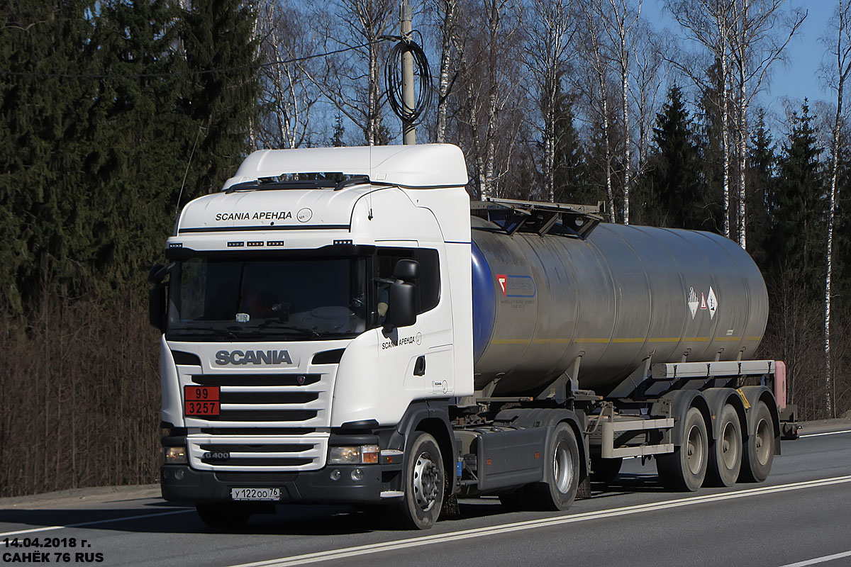 Ярославская область, № У 122 ОО 76 — Scania ('2013) G400
