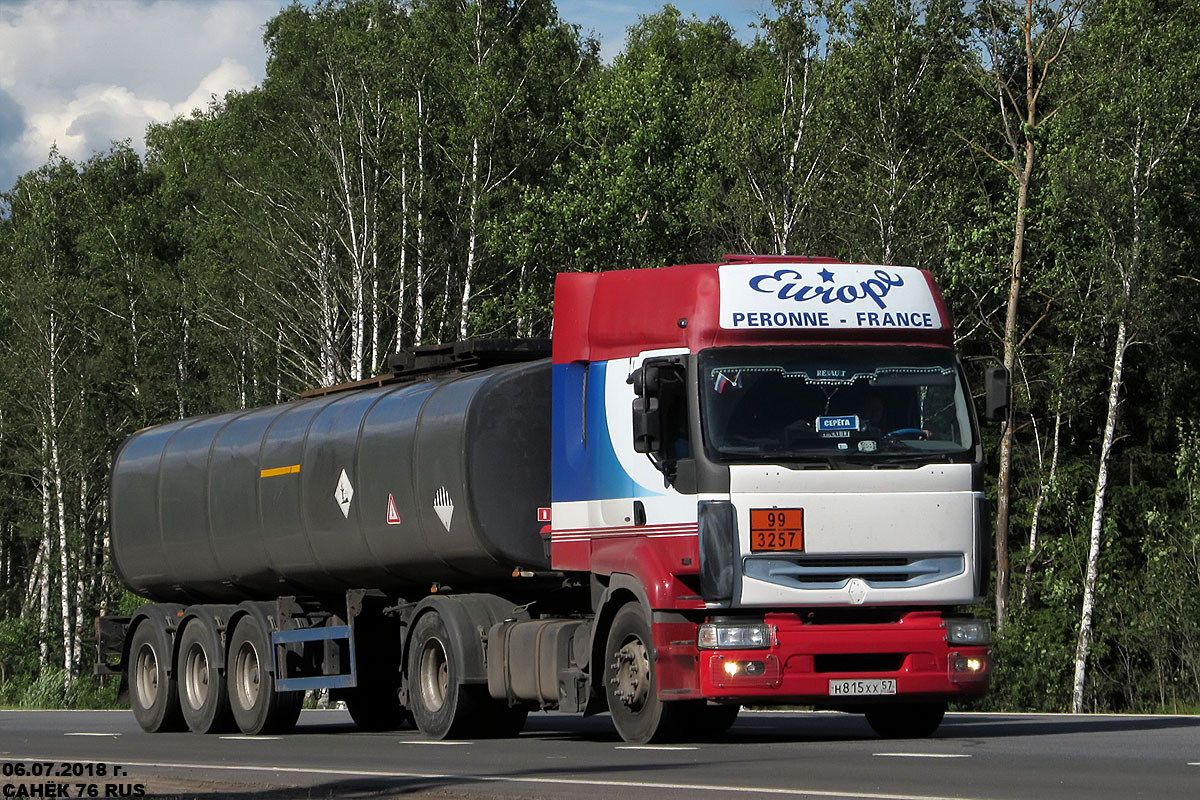 Орловская область, № Н 815 ХХ 57 — Renault Premium ('2006)