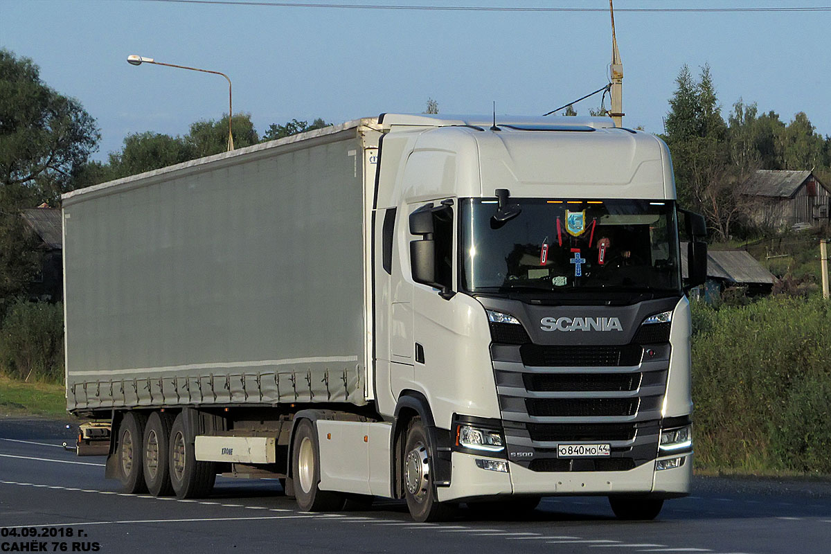 Костромская область, № О 840 МО 44 — Scania ('2016) S500