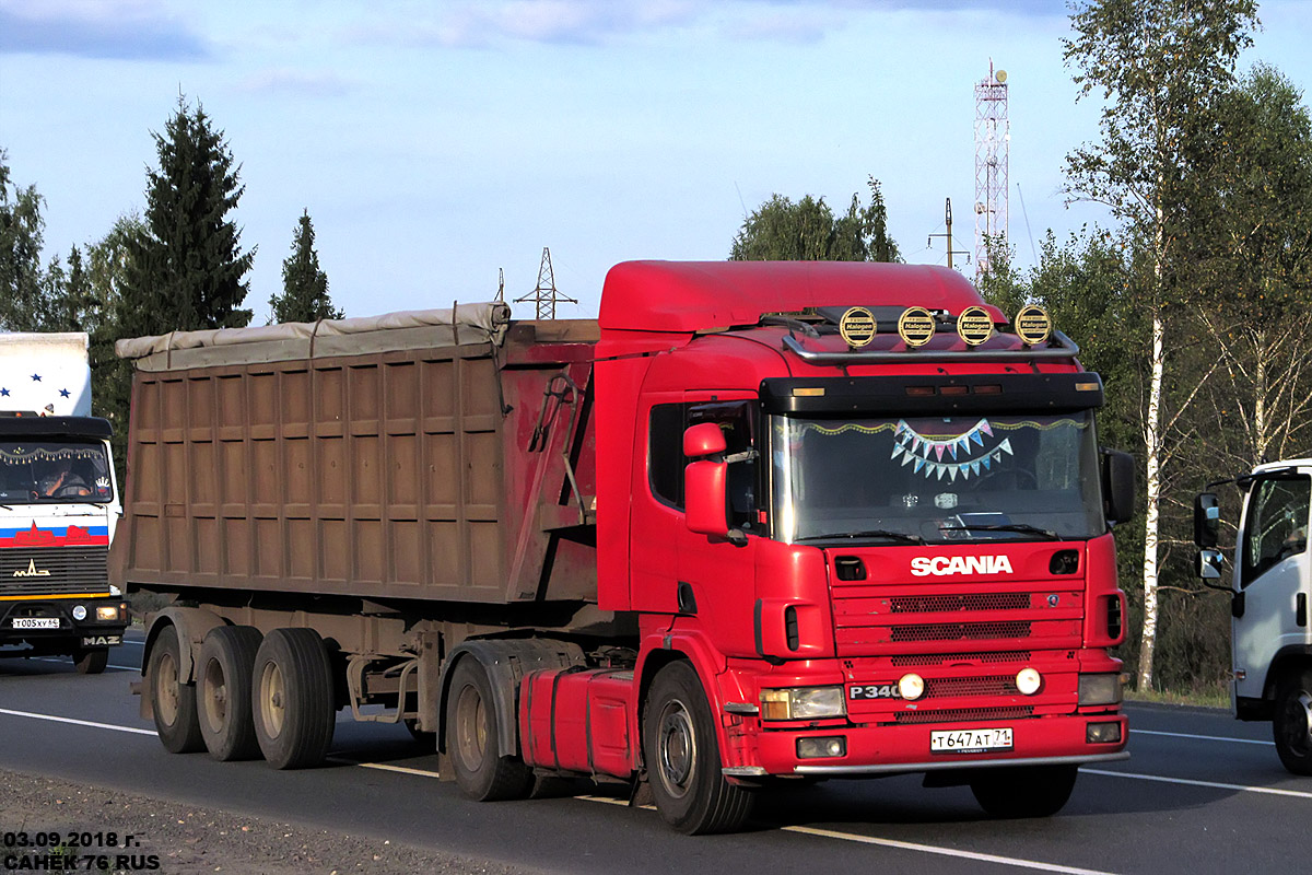 Тульская область, № Т 647 АТ 71 — Scania ('1996) P340