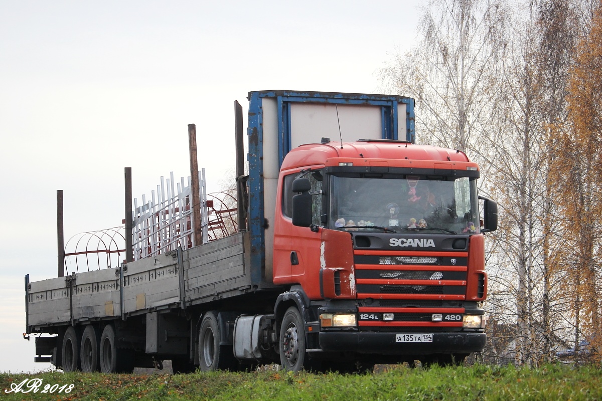 Волгоградская область, № А 135 ТА 134 — Scania ('1996) R124L