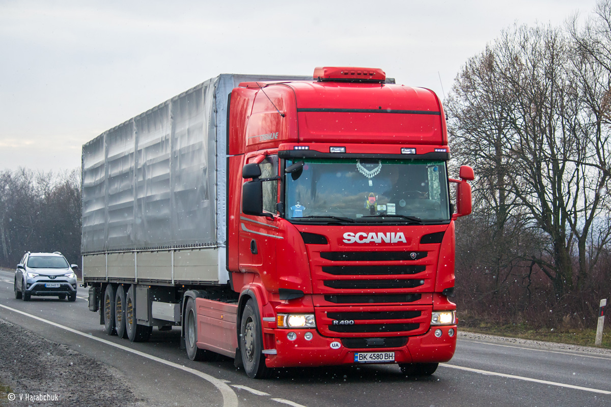 Ровненская область, № ВК 4580 ВН — Scania ('2013) R490