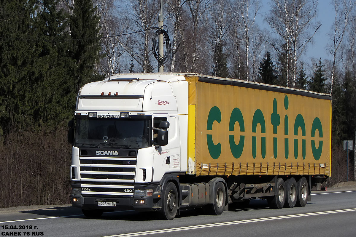 Вологодская область, № Т 225 МЕ 35 — Scania ('1996) R124L