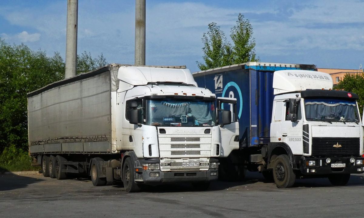 Нижегородская область, № В 843 ТЕ 152 — Scania ('1996) R124L