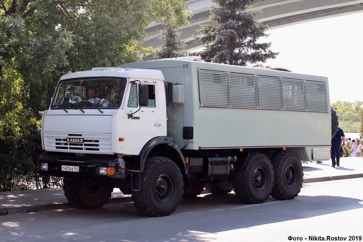 Ростовская область, № Т 403 АВ 761 — КамАЗ-43114 (общая модель)