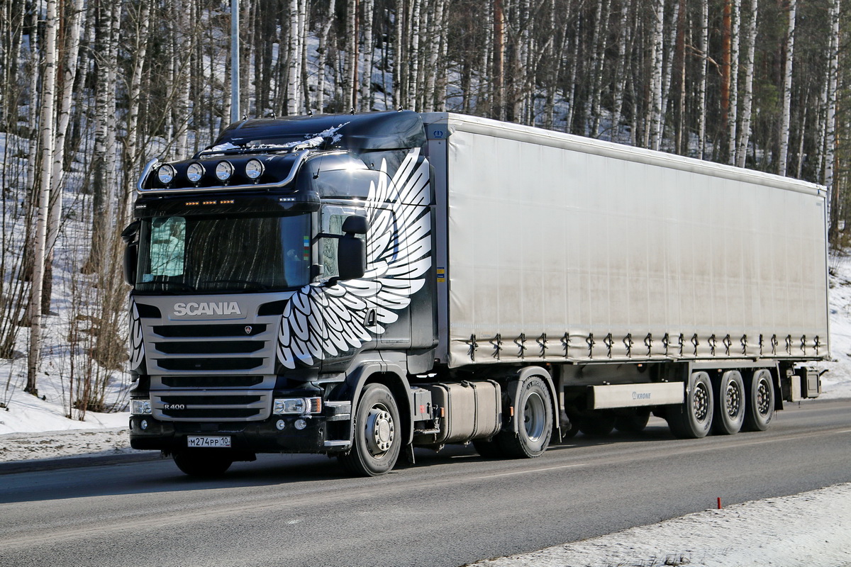 Карелия, № М 274 РР 10 — Scania ('2013) R400; Scania ('2013) R400 "Black Griffin" (Финляндия)