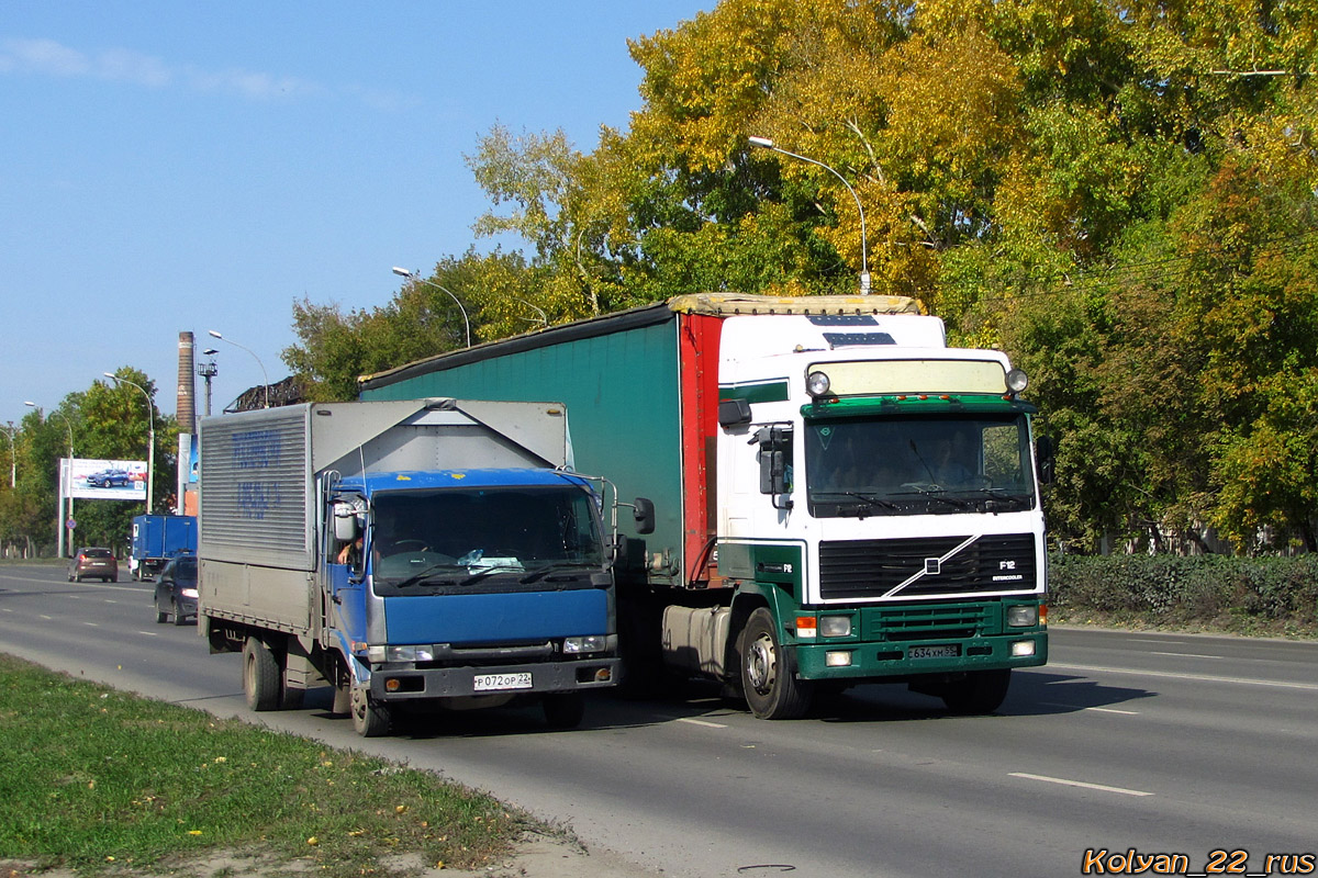 Алтайский край, № Р 072 ОР 22 — Nissan Diesel (общая модель); Омская область, № С 634 ХМ 55 — Volvo ('1987) F12