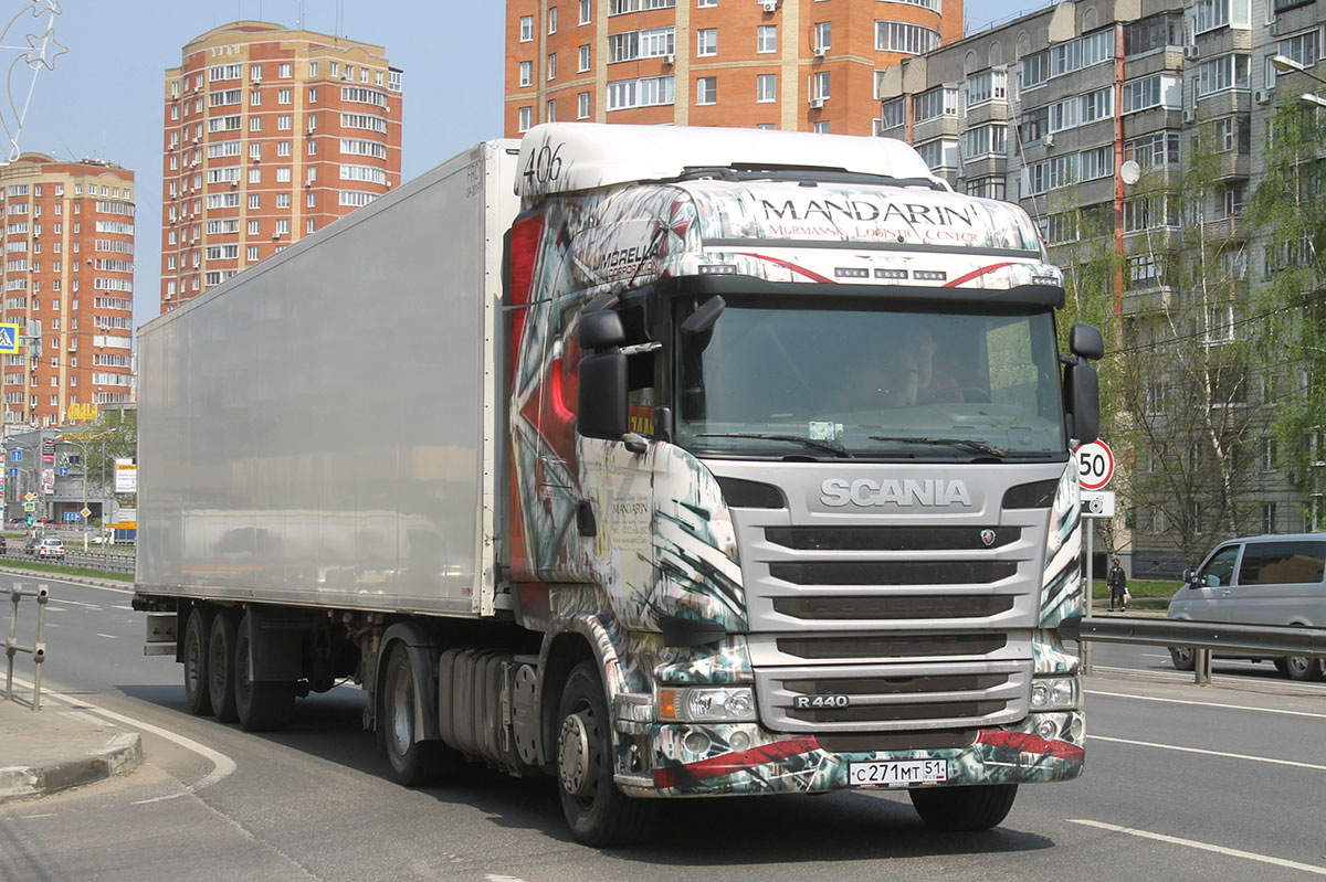 Мурманская область, № 406 — Scania ('2013) R440