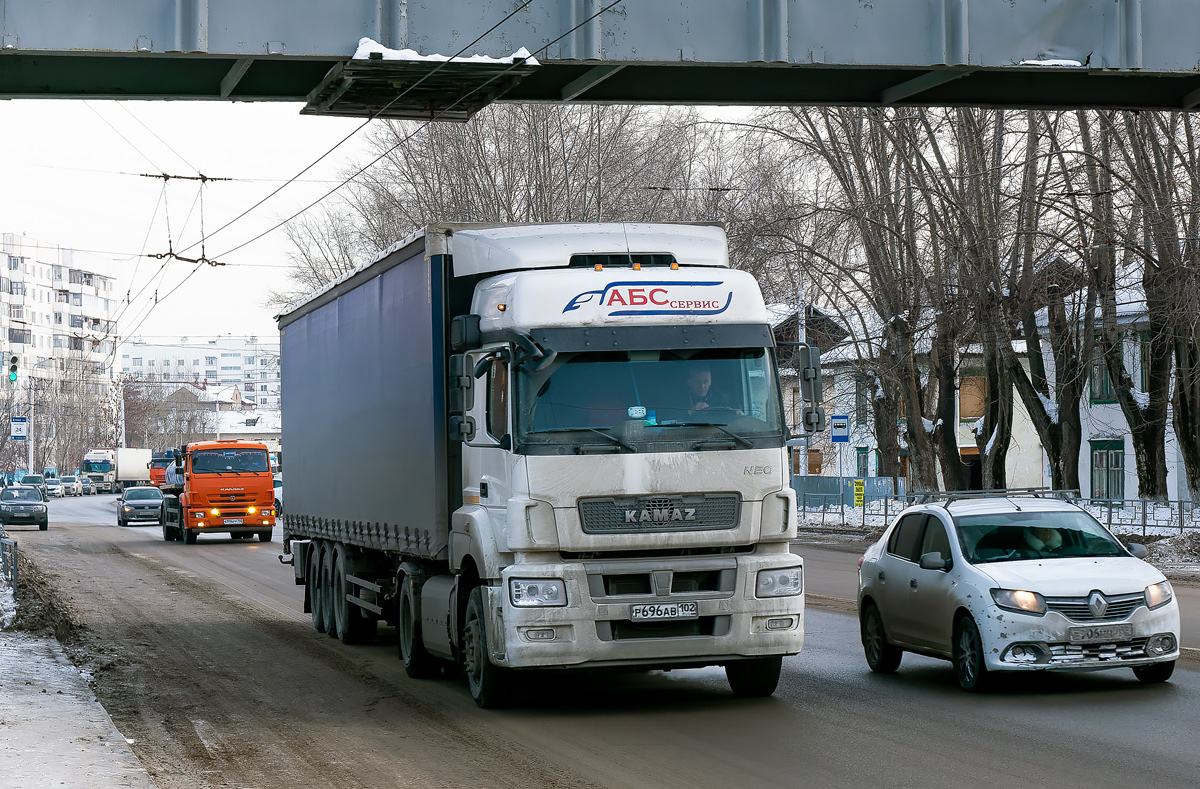 Башкортостан, № ВО 9882 02 — Тонар (общая модель); Башкортостан, № Р 696 АВ  102 — КамАЗ-5490-S5 — Фото — Фототрак