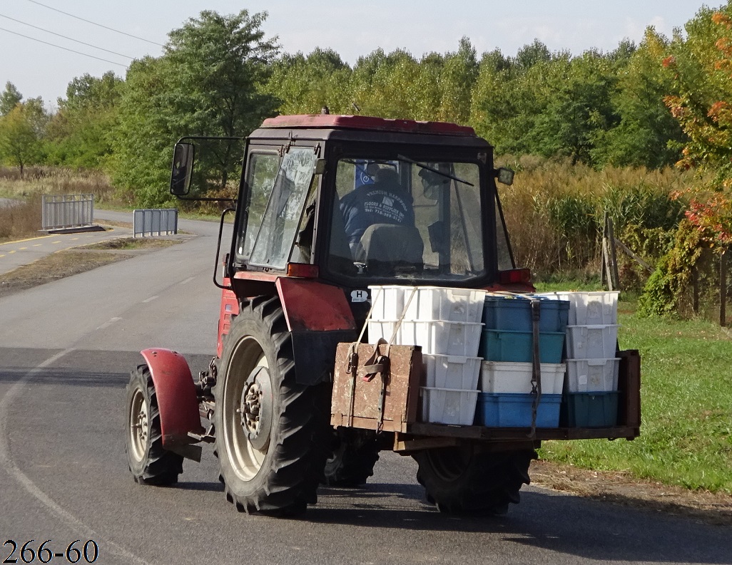 Венгрия, № YHC-828 — Беларус-820 (общая модель); Венгрия — Сбор винограда в Венгрии; Венгрия — Трактора с навесным оборудованием для транспортировки ящиков