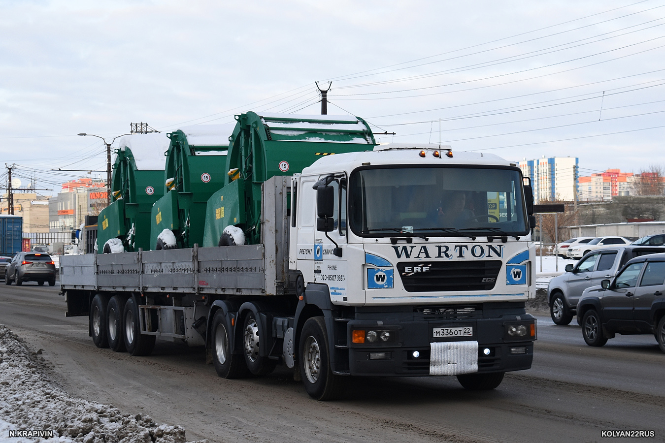 Алтайский край, № М 336 ОТ 22 — ERF ECS; Прицепы сельскохозяйственные — Пресс-подборщики (общая)