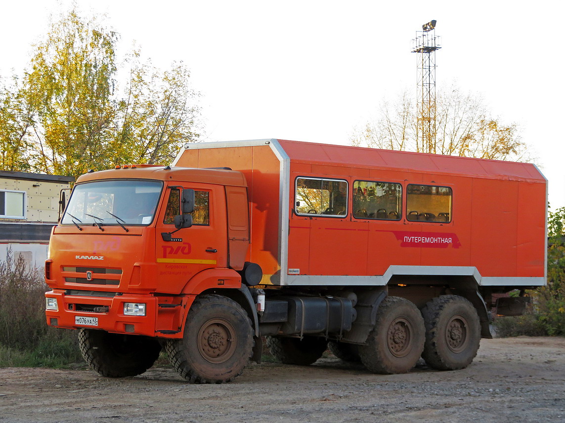 Кировская область, № М 076 УА 43 — КамАЗ-43118 (общая модель)