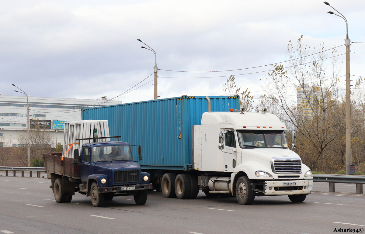 Красноярский край, № М 753 ЕТ 24 — ГАЗ-3307; Красноярский край, № Т 965 СА 124 — Freightliner Columbia