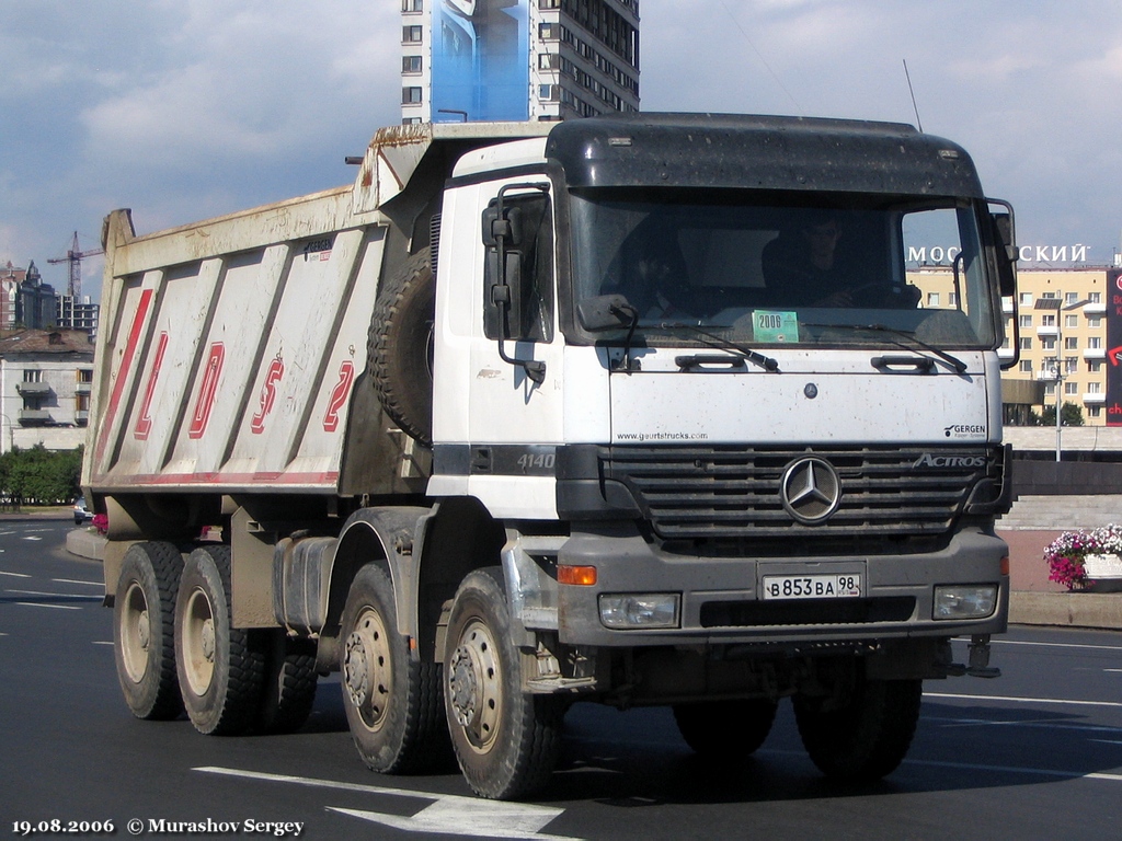 Санкт-Петербург, № В 853 ВА 98 — Mercedes-Benz Actros ('1997) 4140