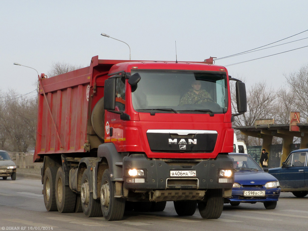 Волгоградская область, № А 406 МА 134 — MAN TGS 41.390