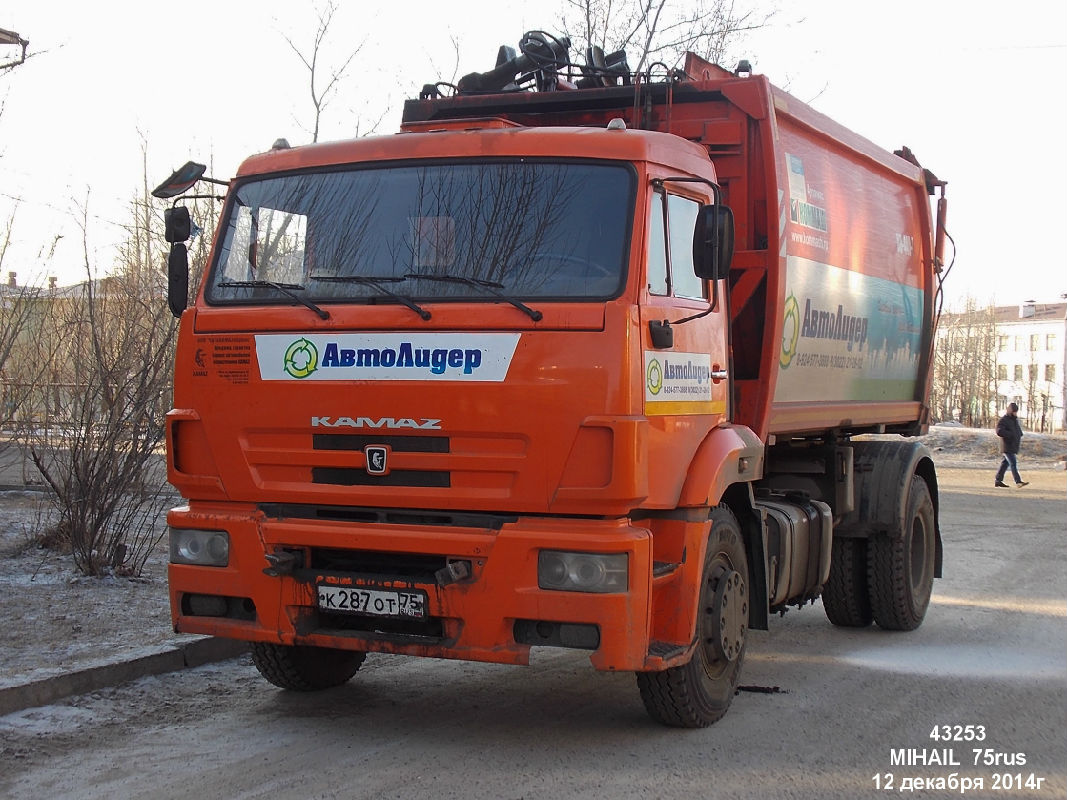 Забайкальский край, № К 287 ОТ 75 — КамАЗ-43253-H3(99)