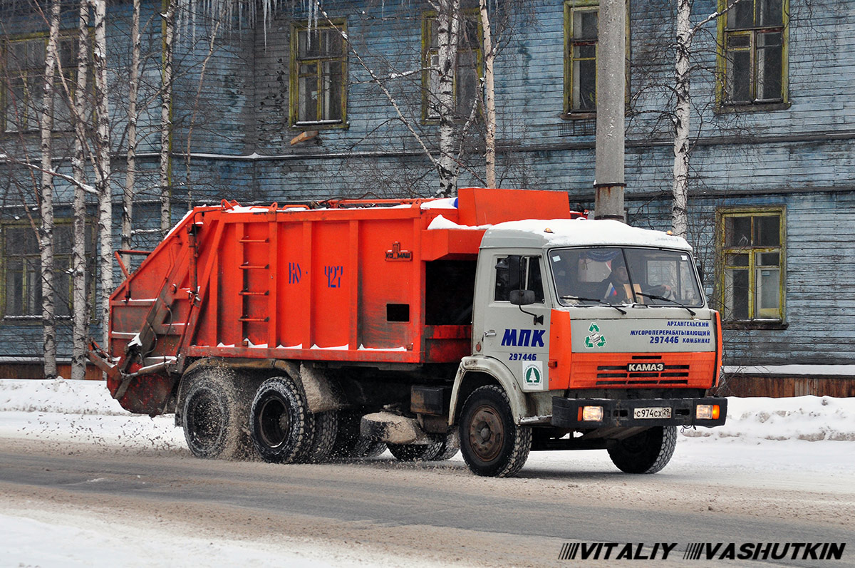 Архангельская область, № С 974 СХ 29 — КамАЗ-53215 [532150]