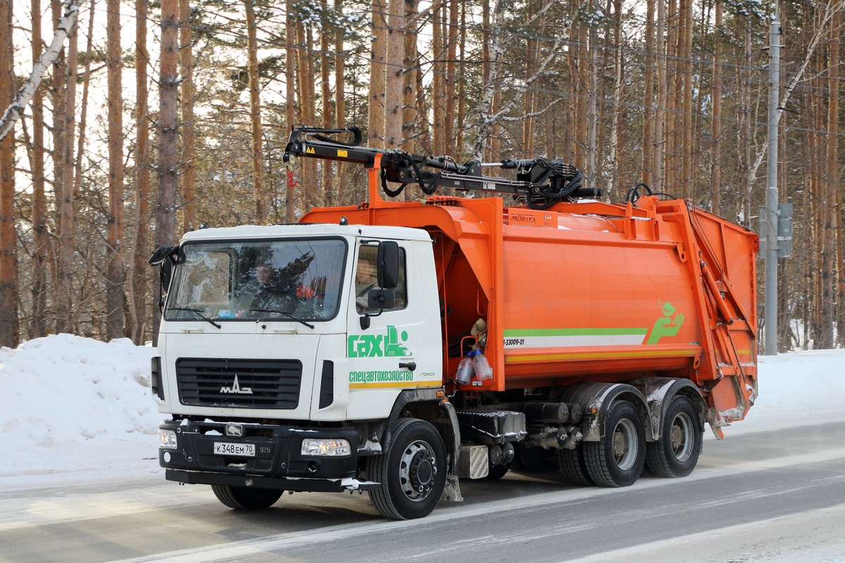 Томская область, № К 348 ЕМ 70 — МАЗ-6312B3