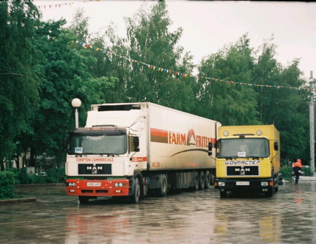 Краснодарский край, № Х 882 СМ 23 — MAN F2000 (общая модель); Краснодарский край, № Х 739 КУ 23 — MAN M90 14.272; Удмуртия — Разные фотографии (Автомобили)